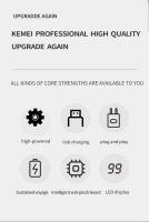 Kemei-cortadora de pelo eléctrica T9 para hombre, afeitadora recargable por USB, profesional, para Barbero y barba - details 1