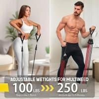 Conjunto de ejercicio de resistencia multifuncional, cuerda de tensión, cinturón de tensión para Fitness, cuerda elástica y equipo de Fitness portátil - details 5