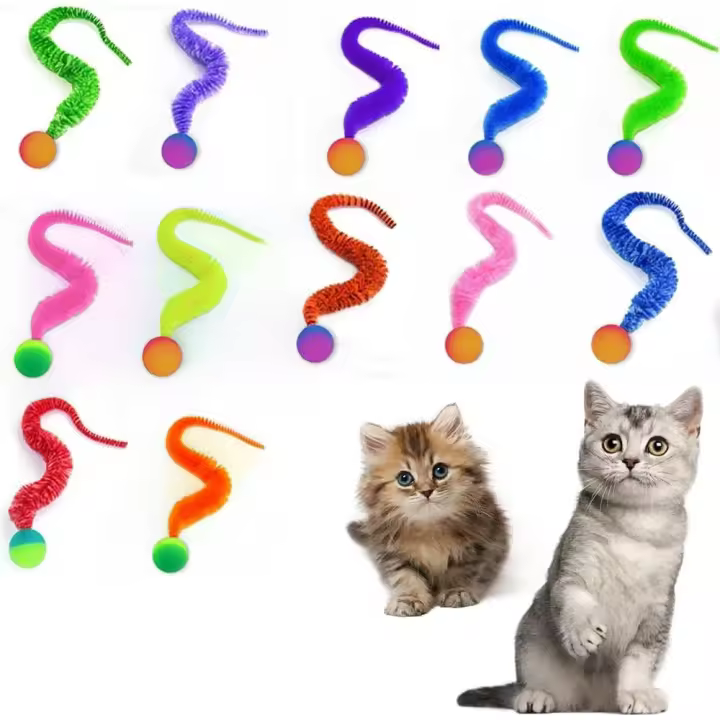 Juguetes para Gatos Interactiva, 12 Piezas, Suave Gato, Juguete, Pelota, coloridos - 1