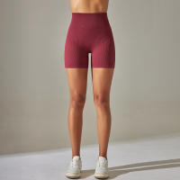 Hamidou-pantalones cortos deportivos de Yoga para mujer, mallas sin costuras para correr, ciclismo, cintura alta, entrenamiento, gimnasio, Verano - details 5