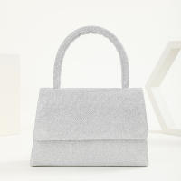 Mini nicho fino brillo mano llevar banqueta oblicuo span bolsa de cena - details 2