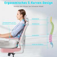Silla de Escritorio Ergonómica con Reposacabezas Ajustable y Soporte Lumbar, Respaldo de Malla Transpirable, Reposabrazos Abatibles de 90 ° , Silla Giratoria de 360 ° - details 79
