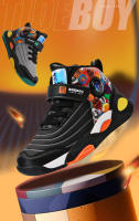 Zapatillas de baloncesto de cuero impermeables para niños, zapatos de tenis para niños, zapatillas para correr al aire libre, zapatos deportivos escolares antideslizantes, moda - details 2
