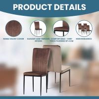 Silla de Comedor, Juego de 4 sillas, Negro - details 14