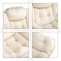 Sillón de lectura para dormitorio, tejido impermeable, cómodo, sillón de salón, silla de metal, gris - details 2