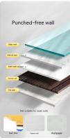 Estante de Teléfono Adhesiva Montada en la Pared para Baño y Cocina Soporte de Papel Higiénico con Encajados en Acero Inoxidable Modunful - details 6