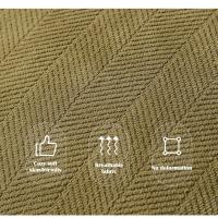Funda de Almohada de Chenille a Rayas Delgada Diseño de Lujo de Encaje - details 1