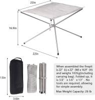 Foso de fuego al aire libre plegable de malla de acero inoxidable, mesa portátil para acampar, parrilla de fuego - details 3