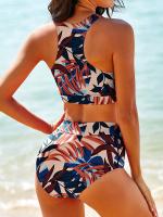 Bikinis 2025, traje de baño de cintura alta para mujer, traje de baño con cuello sólido, chaleco deportivo para mujer, bañadores, traje de baño, ropa de playa de verano - details 5