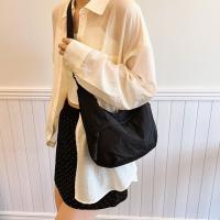 Bolso de hombro lavado de gran capacidad para mujer, bandolera de nailon informal, bolso de Dumpling de Corea de Color sólido para verano - details 28