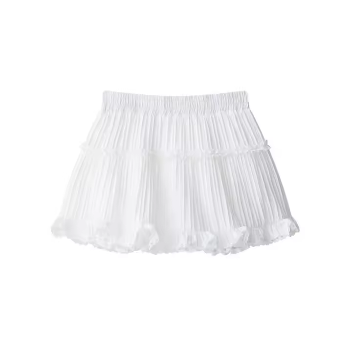 - Ropa coreana nueva para mujer, faldas cortas de colores Pastel con cintura elástica, estilo europeo y americano, moda Simple y versátil - 1