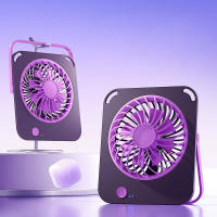 Ventilador portátil recargable por USB, diseño de escritorio y montaje en pared, fuerte volumen de aire con 3 niveles de ajuste, funcionamiento silencioso, adecuado para oficina en casa, dormitorio y dormitorio, ¡un regalo de verano ideal! dormitorio y do - details 0
