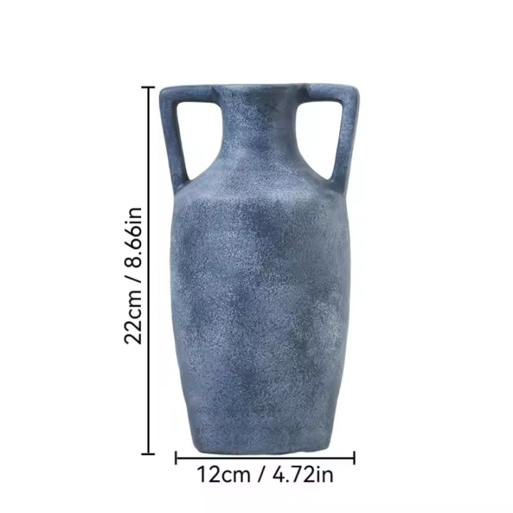 Jarrón de cerámica estilo Wabi sabi, sentido de alta gama, flores secas, maceteros, tarros de cerámica, accesorios para el hogar, adornos del - 1