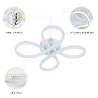 Goeco Fijo de Luz LED Moderno Nórdico 30W Luz Blanca Caliente/Fría 30*30*7 CM - details 1