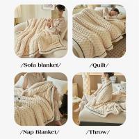 Manta cálida de franela para dormir, mantas de forro polar para la cama, acolchada, gruesa, cálida, suave y cómoda, para el hogar, Otoño e Invierno - details 1