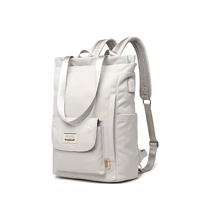 Mochila para Laptop con Correa Ajustable Nylon Duradero, Cierre de Cremallera, Múltiples Compartimentos, Estilo Casual, Mochila de Escuela Secundaria - 1