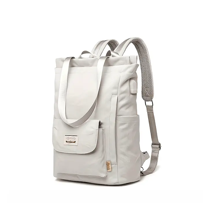 Mochila para Laptop con Correa Ajustable Nylon Duradero, Cierre de Cremallera, Múltiples Compartimentos, Estilo Casual, Mochila de Escuela Secundaria - 1