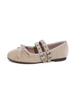 2025 Zapatos Mary Jane de terciopelo con suela suave francesa y una sola tira para mujer de principios de primavera, zapatos sencillos de gamuza con lazo de hadas. - details 3