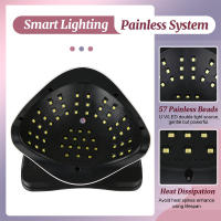 Lámpara profesional para secado de esmalte de Gel, 57LED, Sensor automático, 4 Ajustes de temporizador, equipo de luz UV para manicura - details 3