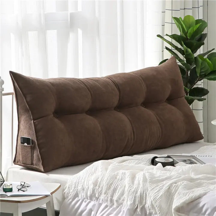 Cojín de Escritura de Lectura Almohada de Soporte de Espalda en Forma de Triángulo 100% Poliéster - 1