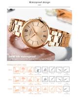 Reloj de cuarzo a la moda para mujer, movimiento japonés, acero inoxidable, resistente al agua, elegante reloj de pulsera para mujer para regalo y uso diario - details 4