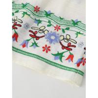 BUNO-Conjunto de camisa y pantalones con estampado bordado para mujer, camisa holgada de un solo pecho, pantalones de pierna ancha, informal, 2 piezas, verano, 2025 - details 10