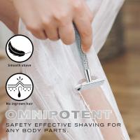 Barbero de Doble Cara Reutilizable para Mujeres y Hombres con 10 Aspas de Metal DE para Afeitar - details 5