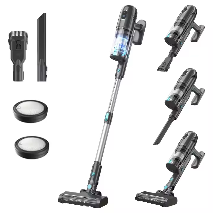 PrettyCare-aspiradora inalámbrica P1 Pro, aspirador potente de 40kPa con Motor sin escobillas, pantalla táctil LED, 45 minutos - 1