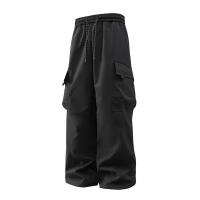 Pantalones informales de movimiento para hombre, pantalón Cargo transpirable, a la moda urbana, holgados, lisos, de pierna ancha, rectos, para primavera y otoño - details 5