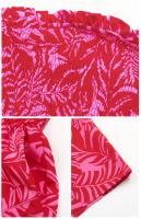 Monos de tubo sin mangas para mujer, Vestido corto con estampado rojo S, Verano - details 7
