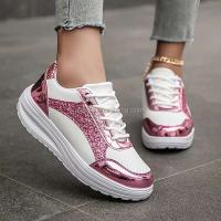 Nuevos zapatos de mujer brillantes, superventas, en tallas 41, 42, 43, zapatos planos de fiesta con perlas deportivas de oro rosa a la moda, calidad - details 5