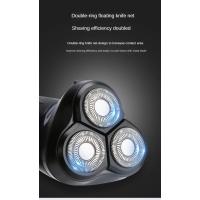 Afeitadora eléctrica de tres cabezas para hombre, maquinilla de afeitar flotante con chapa 3D, nueva - details 2