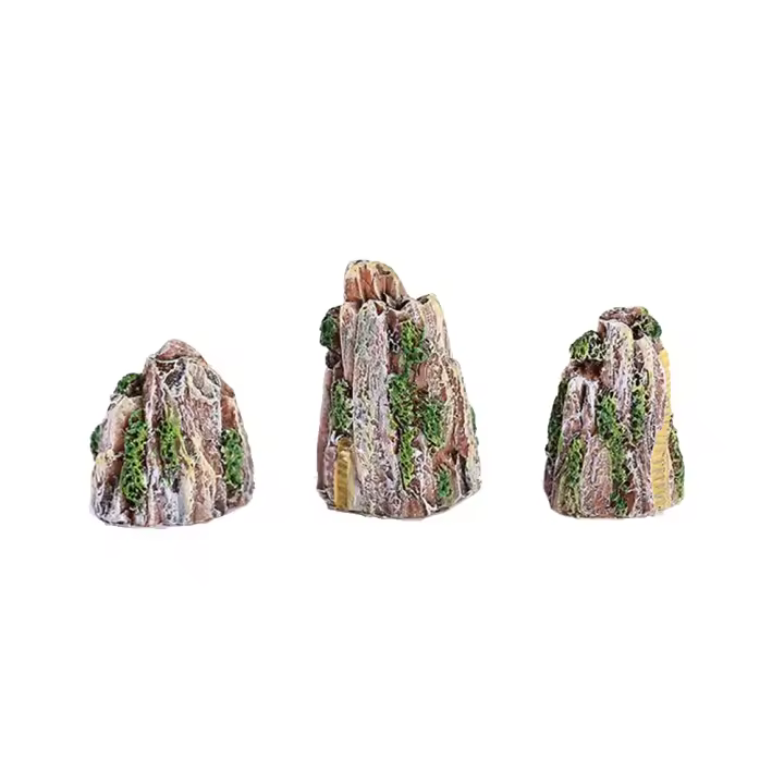 Modelo en miniatura de adorno de rocalla, figuritas DIY, manualidades de juguete, modelo de resina de simulación, Mini decoración de paisaje para decoración del hogar, regalos - 1