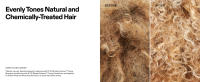 Evenly tones natural and chemically-treated hair