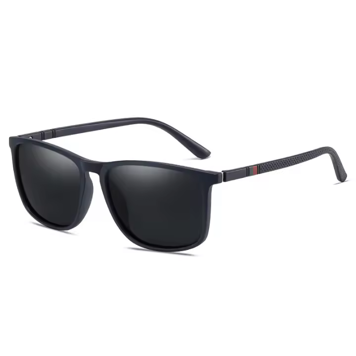 Toyear-gafas de sol polarizadas cuadradas Vintage para hombre, gafas de sol clásica masculinas de diseñador de marca de lujo TR90, montura para conducir y pescar - 1