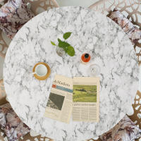 Mantel de Mesa Redondo Impermeable PVC Resistente al Aceite de Cocina para Fiestas y Bodas - details 1