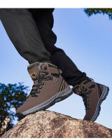 Botas de combate táctico de invierno para hombre, zapatos para caminar al aire libre, senderismo, botines para hombre, botas de nieve transpirables antideslizantes de felpa para mantener el calor - details 12