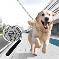 Barra hierro antimordida, metal 120CM, cadena perros, correa entrenamiento de Metal mascotas con mango suave para perros - details 0