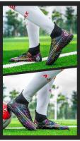 Botas de fútbol profesionales para hombre, zapatos de fútbol de Punta larga, zapatos de tobillo alto para exteriores, zapatos de entrenamiento para niños - details 19