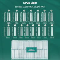 Moldes Nailpop French Nail de doble forma para extensiones de gel polivinílico, 15 tamaños con marcas de números grandes para manicura francesa, 150 unidades/caja - details 11