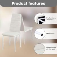 Sillas de Comedor Juego de 4 Sillas de Metal para Cocina, Silla de Mesa Comoda Silla con Asiento Tapizado, Negro - details 64
