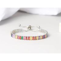 Pulsera de tenis Multicolor ajustable para mujer, brazalete de circonita colorida con arcoíris, cadena de mano, joyería - details 11