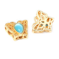 Pulseras de Abalorios Nepalaesas Estilo Vintage de Metal Dorado Mate 5PCS Accesorios de Joyería DIY - details 41