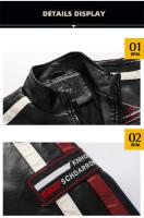 Nuevo traje de carreras de motos de los hombres, de cuero, de lana, delgado, chaqueta oscura, chaqueta de invierno para hombres, chaqueta de choque etiqueta - details 10