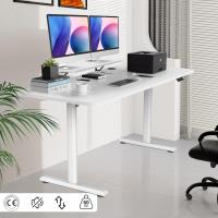 160x70cm Mesa Escritorio Elevable, Mesa Elevable Escritorio, Mesa Gaming Blanco, Secretaria Elevatoria, Memoria de Altura Ajustable, Adecuado para Estudiar, Trabajar, Juegos - details 1
