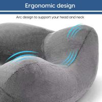 Almohada de Viaje Inflable para el Cuello con Terciopelo Suave Funda Lavable para Viajar en avión, Tren, Coche, Oficina, casa - details 3