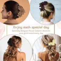 Paquete de 6 pinzas para el pelo con forma de flor, pinzas para el pelo para damas y niñas, pinzas para el pelo grandes mate para cabello grueso, pinzas para el pelo antideslizantes y fuertes - details 3