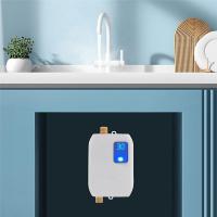 Calentador de agua instantáneo montado en la pared, 3000W, LED para lavado diario, enchufe estadounidense (blanco) - details 3