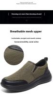Zapatos deportivos grandes de moda para hombre con parte superior de malla transpirable, suela ligera de EVA, cordones, correr suave, primavera y verano - details 4