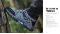 Zapatos de senderismo impermeables para hombre, zapatillas de escalada de montaña, calzado de entrenamiento al aire libre, antideslizante, novedad - details 16